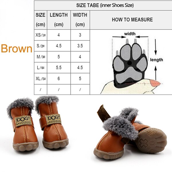 Dog Australia Waterproof Fleece-Lined Warm Dog Snow Boots - Furr Baby Gifts