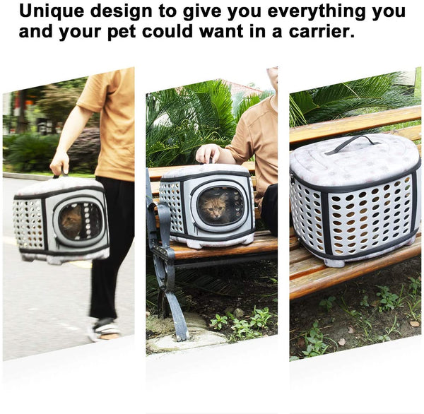 Foldable Pet Dog Cat Puppy Handbag Carrier Cage - Furr Baby Gifts
