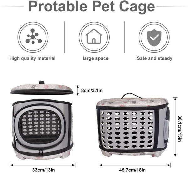 Foldable Pet Dog Cat Puppy Handbag Carrier Cage - Furr Baby Gifts