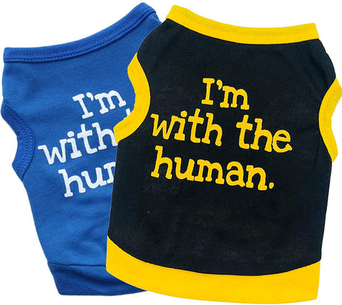 I'm with The Human Dog Cat Puppy Pet Shirts - Furr Baby Gifts