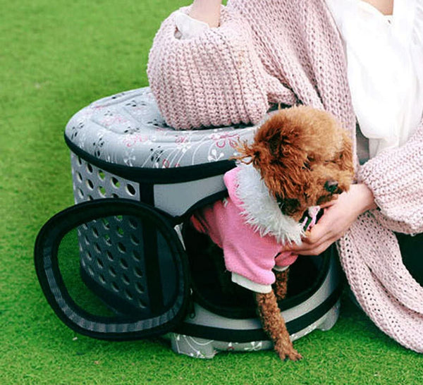 Foldable Pet Dog Cat Puppy Handbag Carrier Cage - Furr Baby Gifts