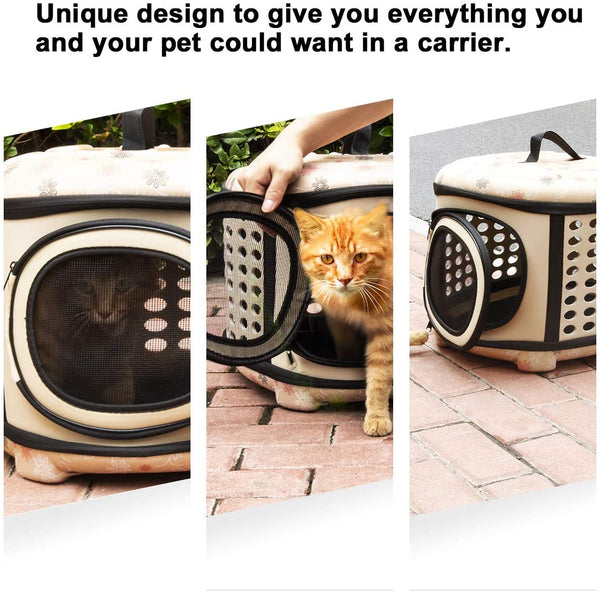 Foldable Pet Dog Cat Puppy Handbag Carrier Cage - Furr Baby Gifts