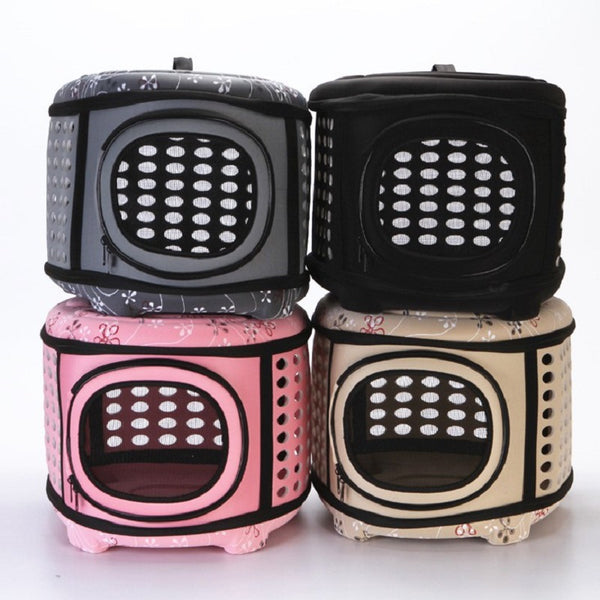 Foldable Pet Dog Cat Puppy Handbag Carrier Cage - Furr Baby Gifts
