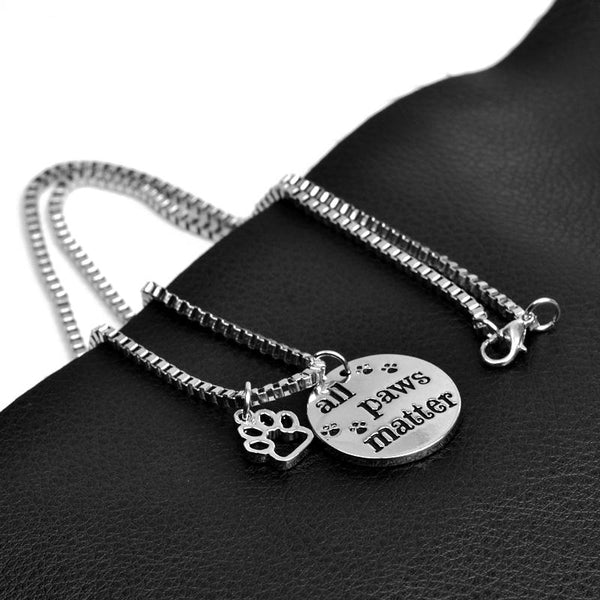 All Paws Matter Pendant Necklace - Furr Baby Gifts