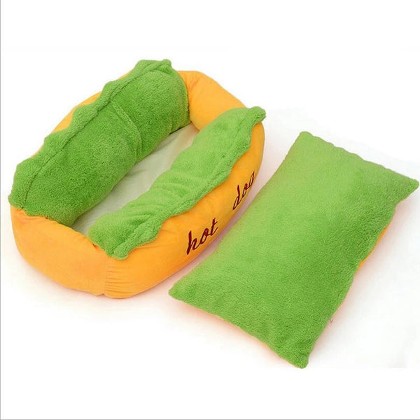Hot Dog Shaped Pet Bed - Furr Baby Gifts