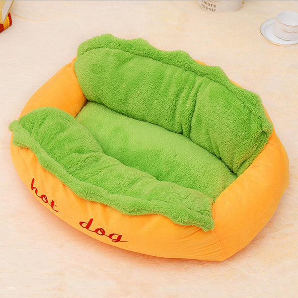 Hot Dog Shaped Pet Bed - Furr Baby Gifts