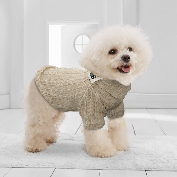 Winter Warm Knitted Turtleneck Sweater for Small Dogs or Cats - Furr Baby Gifts