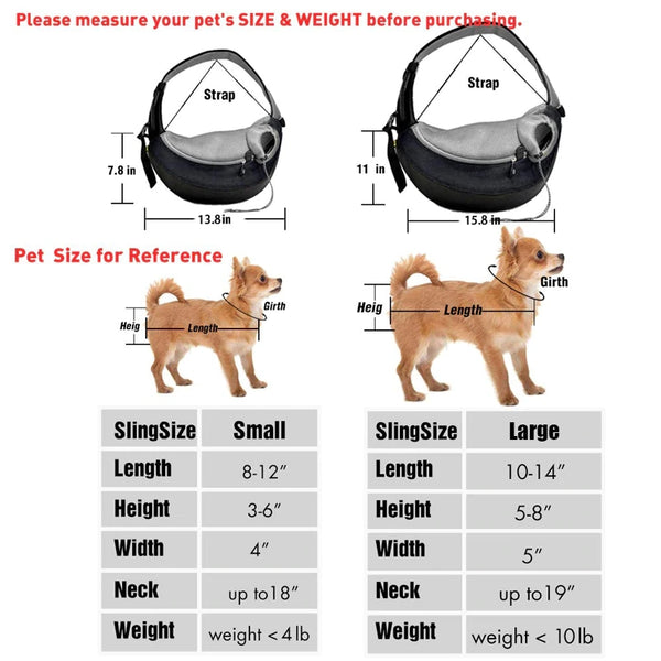 Breathable Pet Carrier Handbag Pouch Sling - Furr Baby Gifts