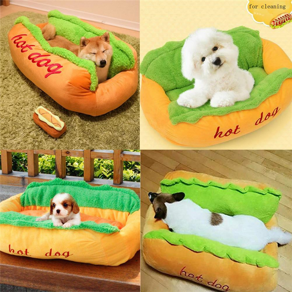 Hot Dog Shaped Pet Bed - Furr Baby Gifts