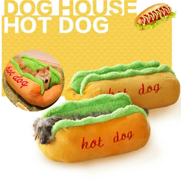 Hot Dog Shaped Pet Bed - Furr Baby Gifts
