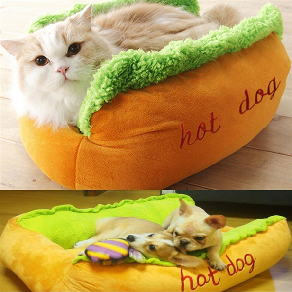 Hot Dog Shaped Pet Bed - Furr Baby Gifts