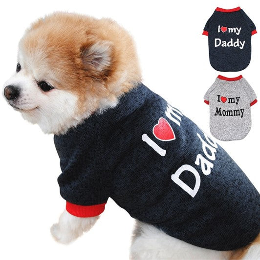 Love Daddy Mommy Hoodie - Furr Baby Gifts