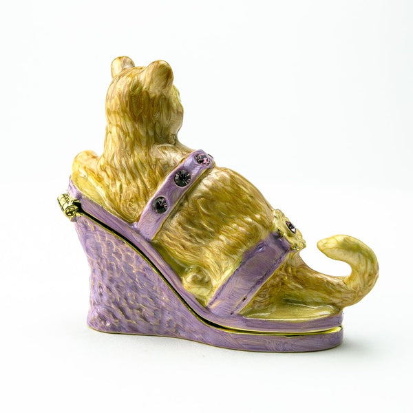 Cat sitting on an Evening Shoe - Furr Baby Gifts