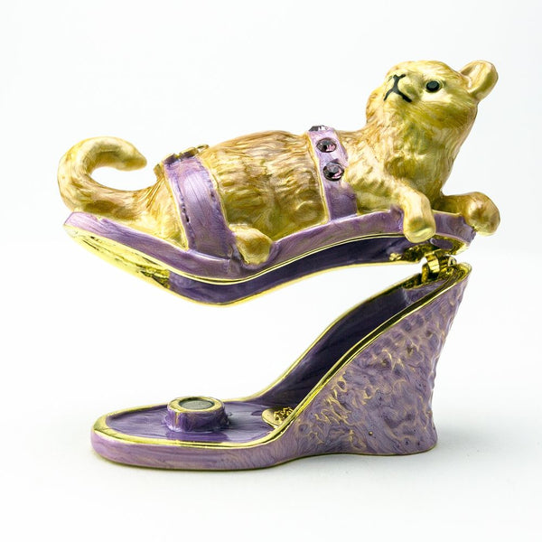 Cat sitting on an Evening Shoe - Furr Baby Gifts