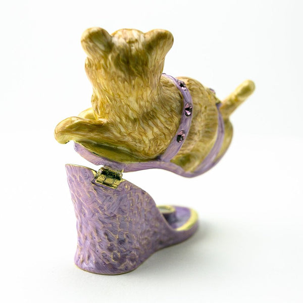 Cat sitting on an Evening Shoe - Furr Baby Gifts