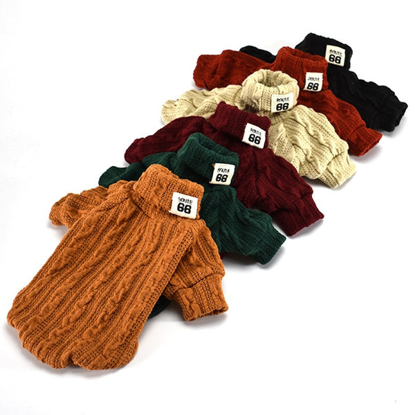 Winter Warm Knitted Turtleneck Sweater for Small Dogs or Cats - Furr Baby Gifts