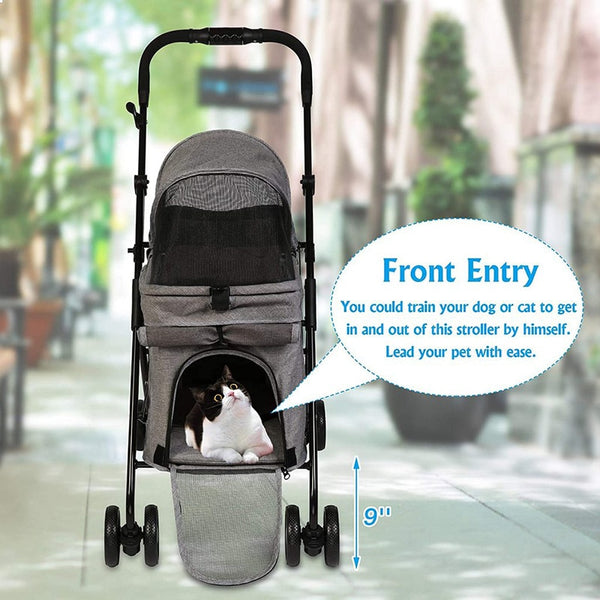 Luxury Folding Pet Stroller - Furr Baby Gifts