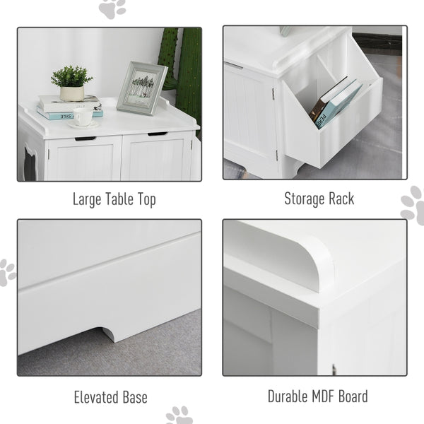 Cat Litter Box Nightstand End Table Enclosure - Furr Baby Gifts