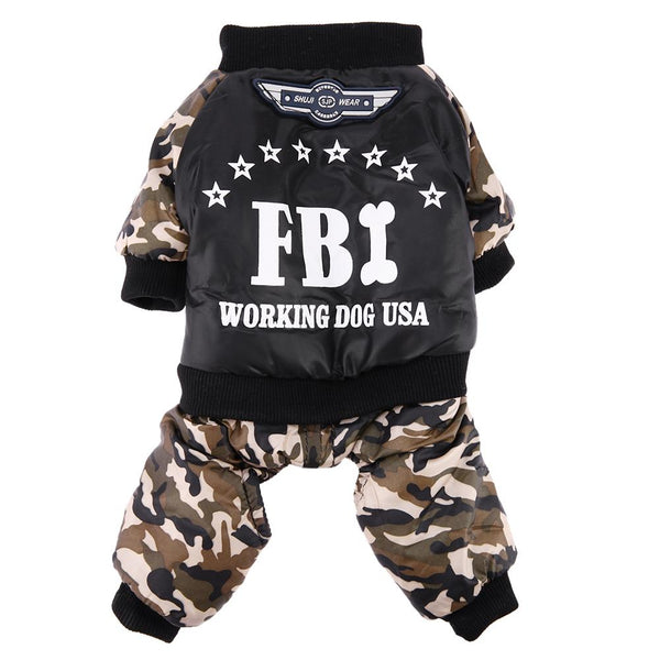 FBI Camouflage Coat | Jumpsuit Pants - Furr Baby Gifts