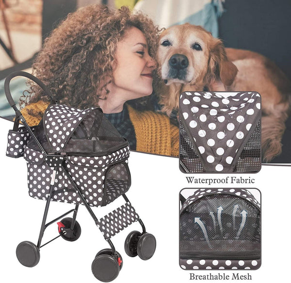 Polka Dot Pet Stroller - Furr Baby Gifts