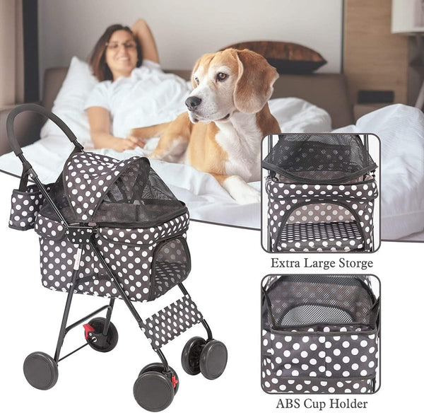 Polka Dot Pet Stroller - Furr Baby Gifts