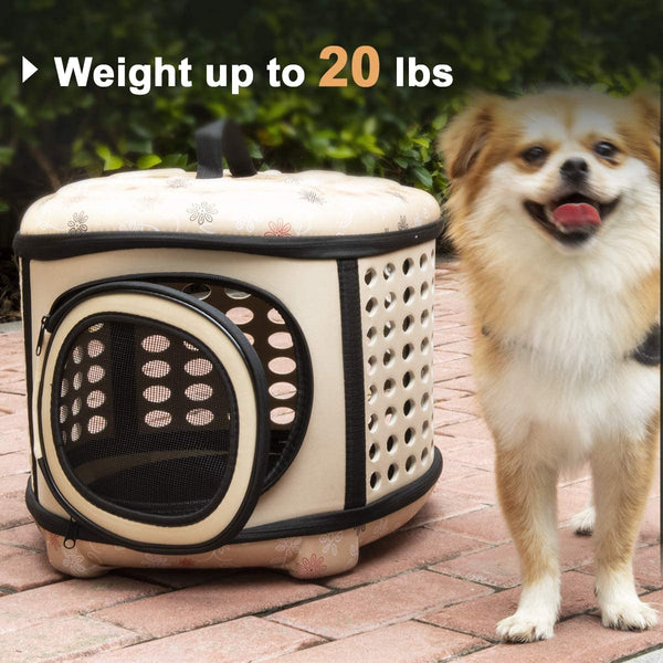 Foldable Pet Dog Cat Puppy Handbag Carrier Cage - Furr Baby Gifts
