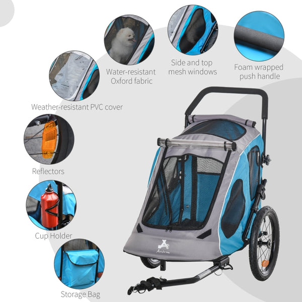 Convertible Pet Bicycle Trailer and Jogging Stroller - Furr Baby Gifts