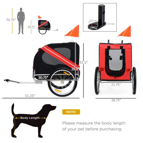 Bike Trailer Cargo Cart for Dogs and Pets - Furr Baby Gifts