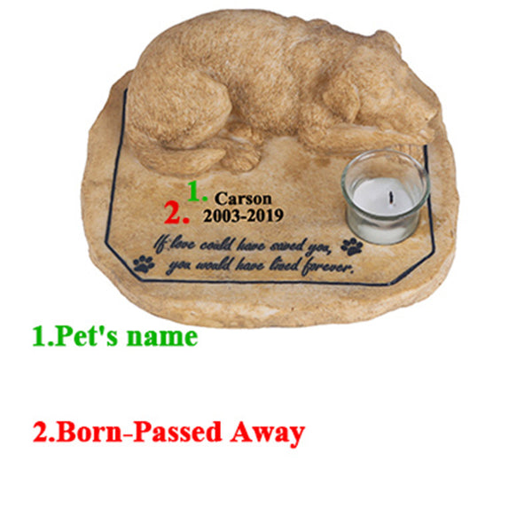 Sleeping Dog Memorial Stone - Furr Baby Gifts