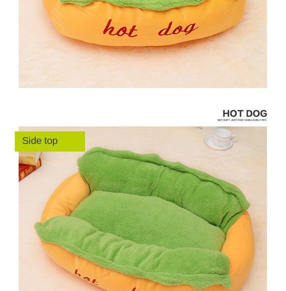 Hot Dog Shaped Pet Bed - Furr Baby Gifts