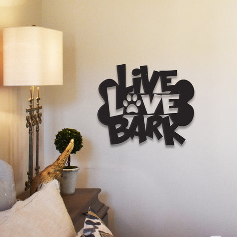 Live Love Bark - Metal Wall Art/Décor - Furr Baby Gifts