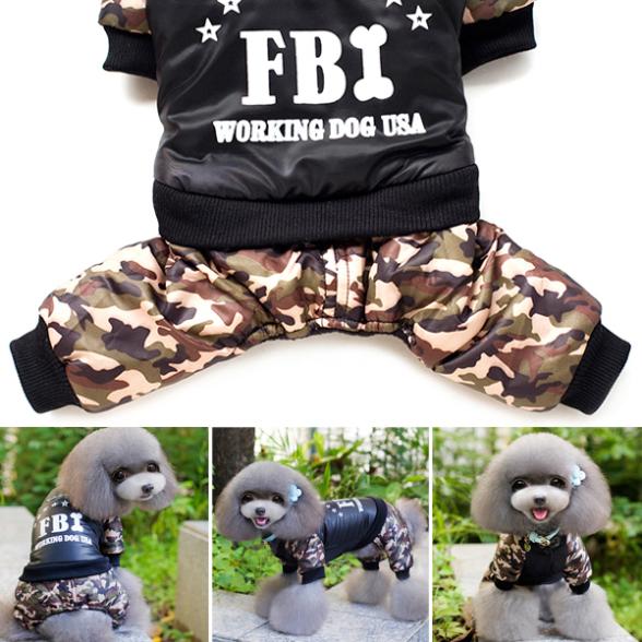 FBI Camouflage Coat | Jumpsuit Pants - Furr Baby Gifts