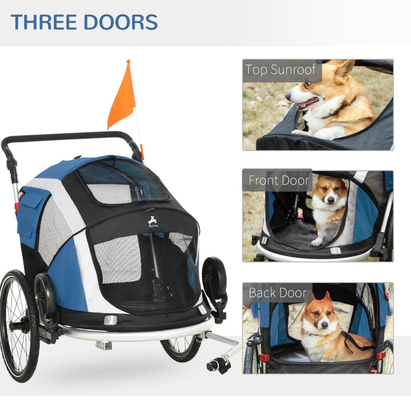 2-in-1 Travel Pet Dog Stroller Bicycle Trailer - Furr Baby Gifts