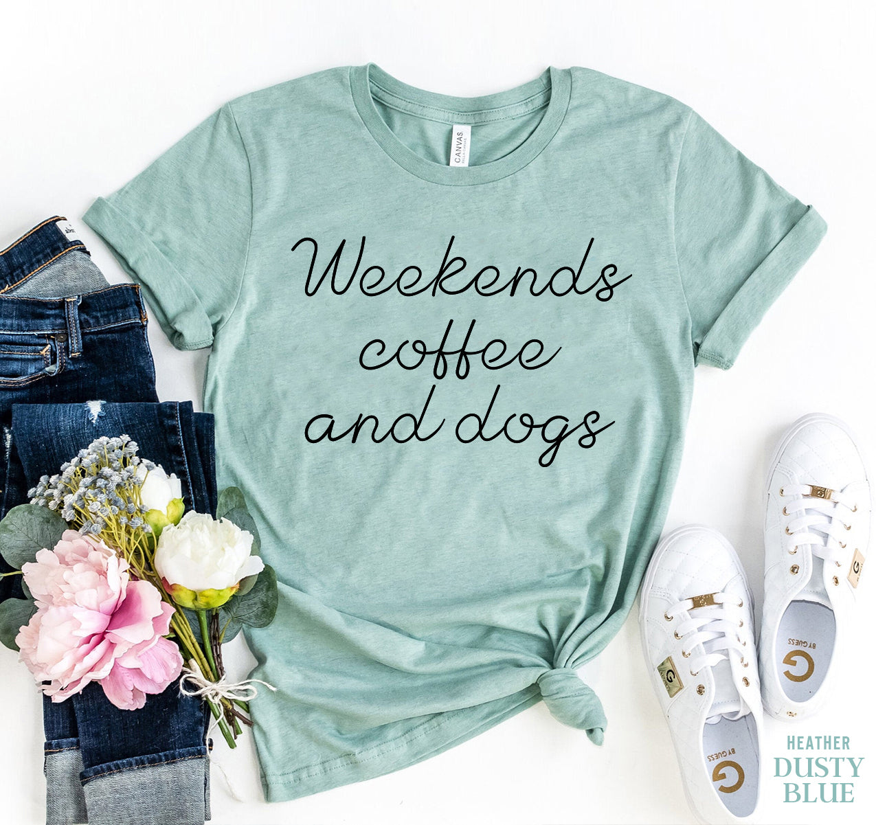 Weekends Coffee And Dogs T-Shirt - Furr Baby Gifts