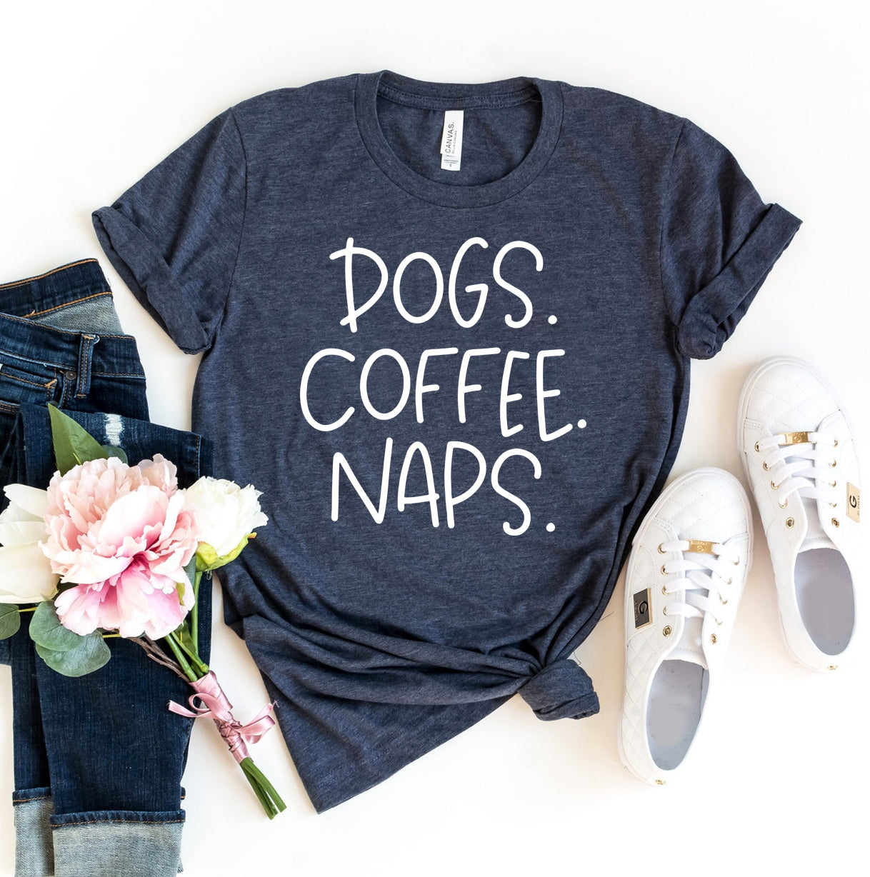 Dogs Coffee Naps T-Shirt - Furr Baby Gifts