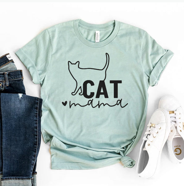 Cat Mama T-Shirt - Furr Baby Gifts