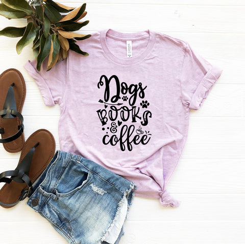 Dogs Books Coffee T-Shirt - Furr Baby Gifts