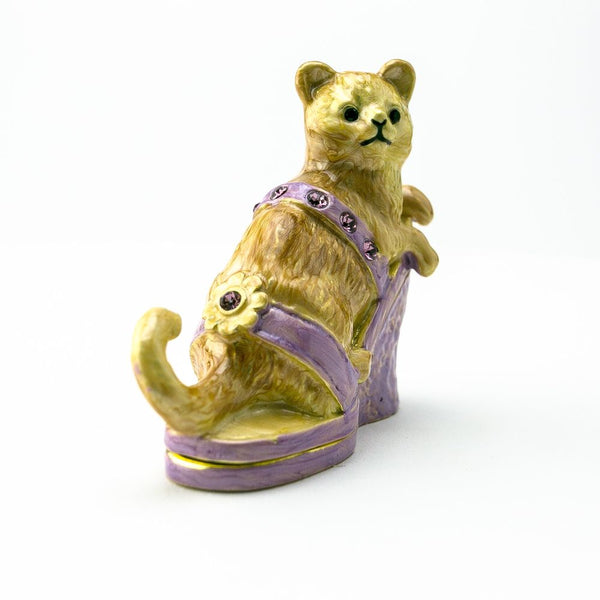Cat sitting on an Evening Shoe - Furr Baby Gifts