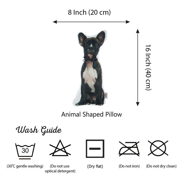 Animal Shaped Pillow, Filled Pillow with French Bulldog Shape - Furr Baby Gifts
