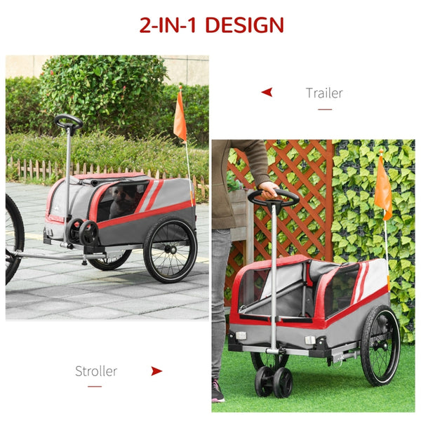 Pet Bike Trailer 2-in-1 Travel Stroller - Furr Baby Gifts