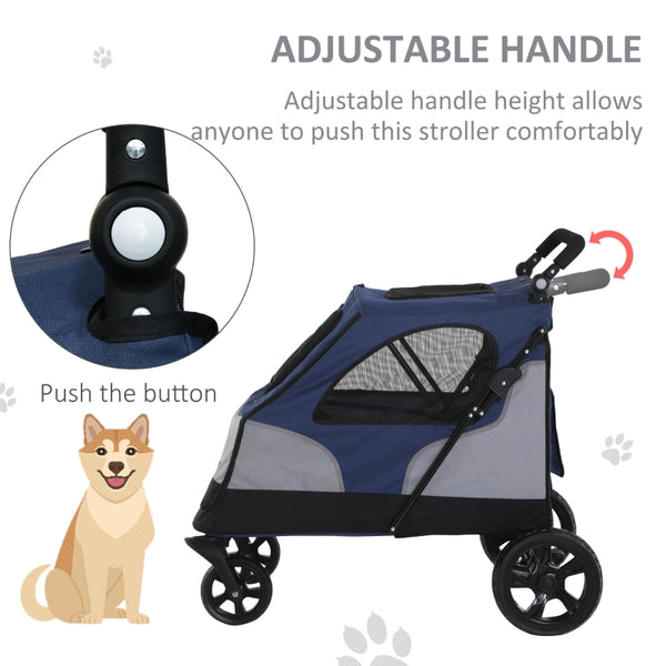 Foldable Pet Stroller Travel Carriage - Furr Baby Gifts
