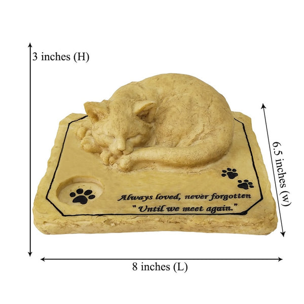 Sleeping Cat Memorial Stone - Furr Baby Gifts
