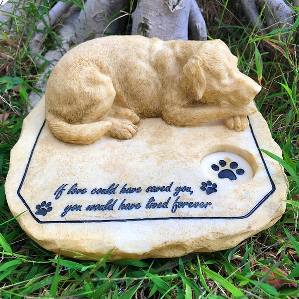 Sleeping Dog Memorial Stone - Furr Baby Gifts