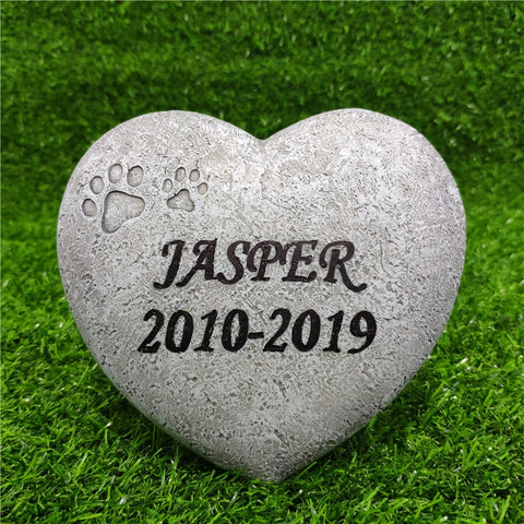 Heart Shaped Paw Print Remembrance - Furr Baby Gifts