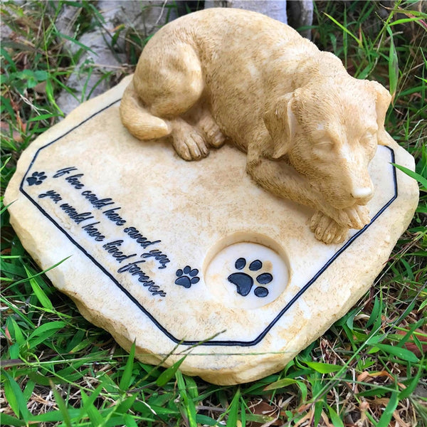 Sleeping Dog Memorial Stone - Furr Baby Gifts