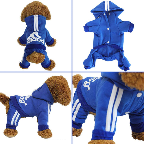 Adidog Pet Pet Four-Legged Hoodie XS-XXL - Furr Baby Gifts