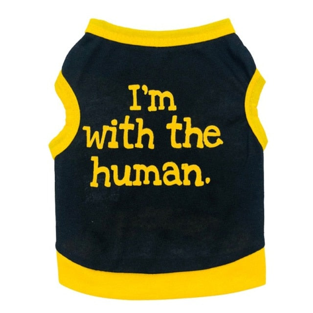 I'm with The Human Dog Cat Puppy Pet Shirts - Furr Baby Gifts