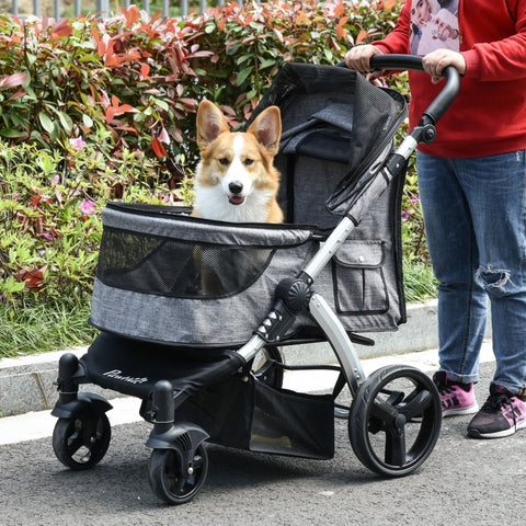 Travel Pet Stroller with Adjustable Handlebar - Furr Baby Gifts