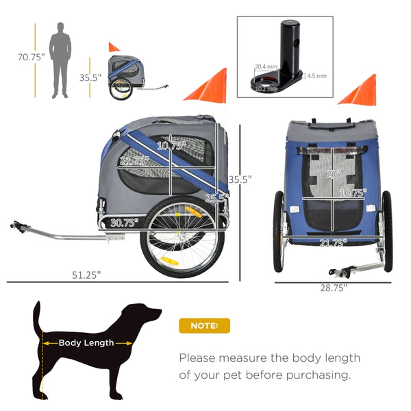 Bike Trailer Cargo Cart for Dogs and Pets - Furr Baby Gifts
